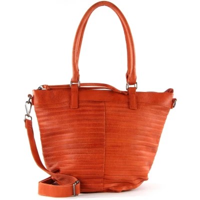 Afbeelding van FREDsBRUDER Leren Shopper Schoudertas Liebling Carrot Oranje
