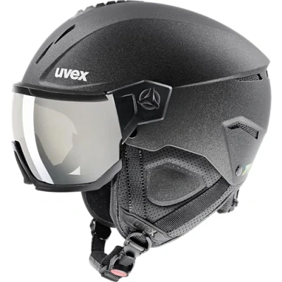 Afbeelding van uvex instinct visor skihelm voor dames en heren met vizier individueel passysteem black matt 56 58 cm