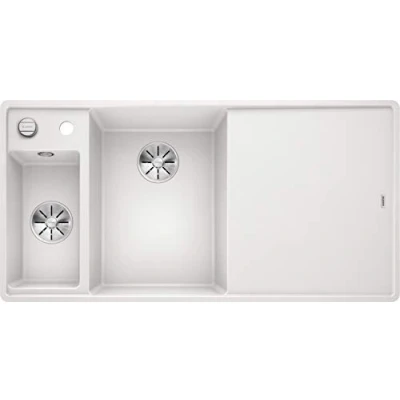 Afbeelding van Blanco Axia III 6 S F 1.5 spoelbak met spoeltafel in wit snijplank essenhout 524666