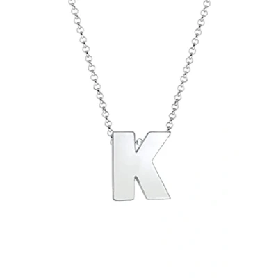 Afbeelding van Elli K Initialen Trend Minimal Ketting Silver coloured, Dames, Maat: 45, coloured