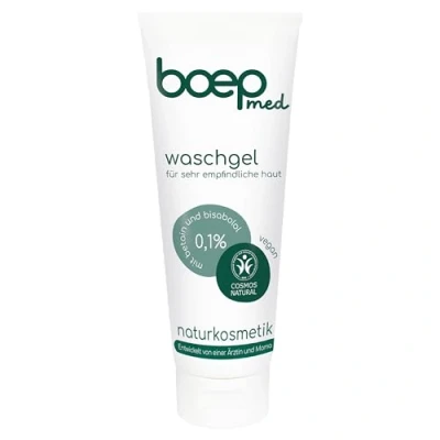 Afbeelding van boep med Wasgel, pH neutrale wasgel voor gezicht en lichaam, milde reiniging probleemhuid zoals neurodermitis rosacea, zeer droge jeukende huid, gecertificeerde natuurlijke cosmetica