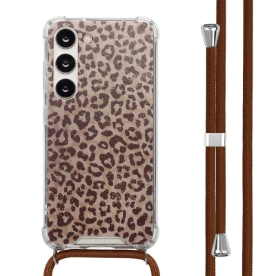 Afbeelding van imoshion Hoesje Geschikt voor Samsung Galaxy S23 Design met Koord Leopard Mood