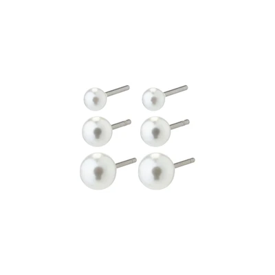 Afbeelding van Pilgrim Elisa STUD Earrings 3 PACK Oorbellen, Dames, Maat: One Size, Silver plated