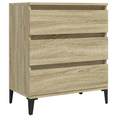 Afbeelding van vidaXL Dressoir 60x35x70 cm bewerkt hout sonoma eikenkleurig, kast, opbergkast, houten wandkast, ladekast, bijzetkast, opslagkast, kasten