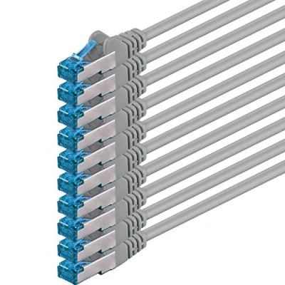 Afbeelding van 1aTTack 3m Cat6 Cat6a LAN RJ45 8P8C 10Gbps grijs 10 stuks