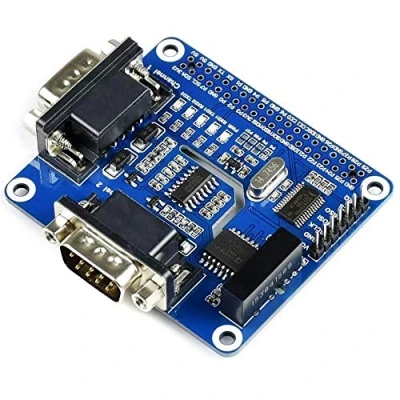 Afbeelding van 2 Channel Isolated RS232 Expansion HAT for Raspberry Pi 4B/3B+/3B/2B/Zero/Zero W, SC16IS752+SP3232 Solution, Converts SPI to RS232,With Multi Onboard Protection Circuits