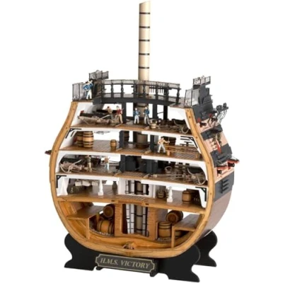 Afbeelding van Artesanía Latina Houten Scheepsmodel Engels Lijnschip, Sectie HMS Victory Trafalgar 1805 Model 20500, Schaal 1:72 Modellen om te Bouwen Nieuwkomerniveau