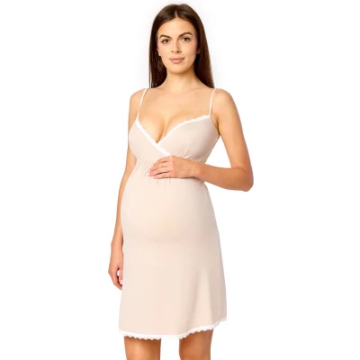 Afbeelding van Merry Style Dames Zwangerschap Onderrok Kort Elastisch Licht Viscose Beige XL MS MS10 466 UW