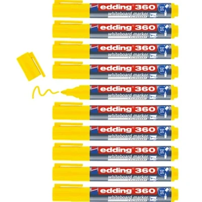Afbeelding van edding 360 boardmarker geel 10ST 1,5 3 mm / 4 360005