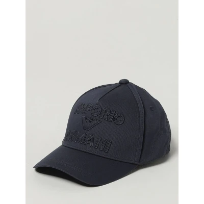 Afbeelding van Emporio Armani heren Pet met logoborduring in de kleur Donkerblauw