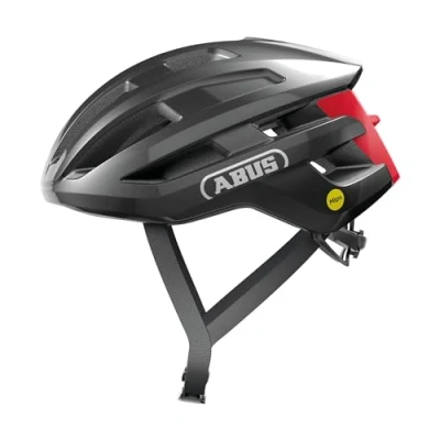 Afbeelding van ABUS PowerDome MIPS racefietshelm lichte fietshelm met slim ventilatiesysteem en impactbescherming Made in Italy voor mannen vrouwen grijs, maat S