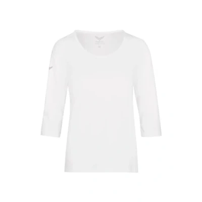 Afbeelding van Trigema Dames shirt met 3/4 mouwen van biologisch katoen, wit (wit c2c 501), L