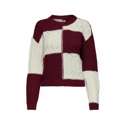 Afbeelding van JDY Jdyjusty L/S MIX Struc NOOS Trui, Dames, Maat: Small, Cabernet