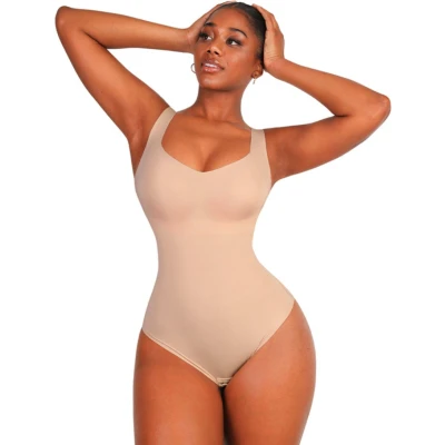 Afbeelding van Seamless Bodysuit Shapewear Mouwloos nude XL