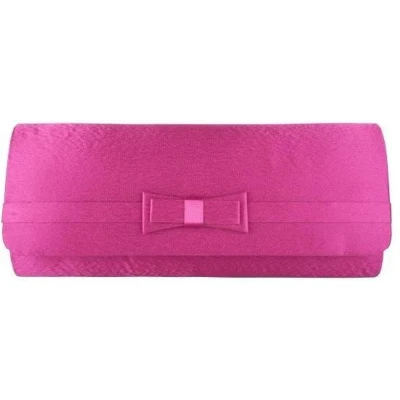 Afbeelding van Bulaggi clutch Pam voor Dames / Schoudertas Satijn Fuchsia/ Avondtasje met schouderriem/ Effen handtasjes