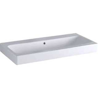 Afbeelding van Geberit iCon meubelwastafel wit (90 x 48,5 cm) zonder kraangat, met