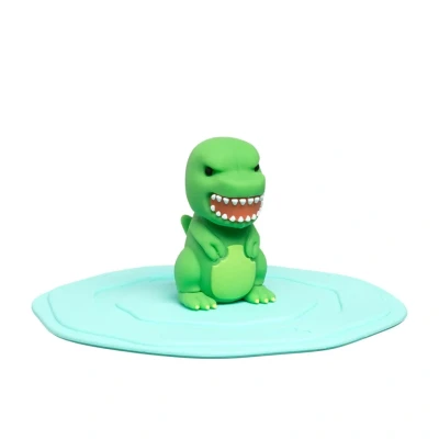 Afbeelding van Leonardo BAMBINI AVVENTUE Drinkglas Deksel Turqoise Dino