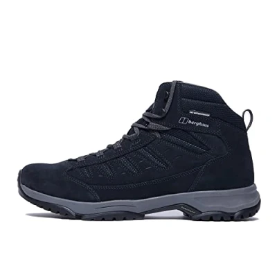 Afbeelding van Berghaus Expeditor Trek 2.0 Wandelschoenen voor heren, met hoge tractie noppenzool en gewatteerd voetbed, duurzaam suède mesh bovenwerk, waterdicht, ademend, wandel trekkingschoenen, grijs,
