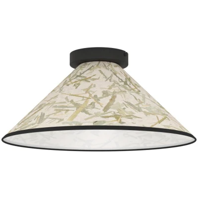 Afbeelding van EGLO Oxpark Plafondlamp E27 Ø 42 cm Zwart/Wit/Groen Bamboe