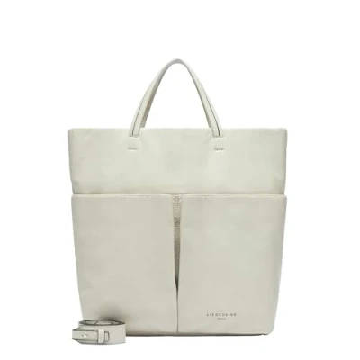 Afbeelding van LIEBESKIND BERLIN Leren Schoudertas Hera Sheep Natural Tote Bag Milk Crème
