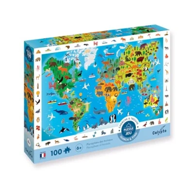 Afbeelding van Calypto Tierweltkarte 100 XL Teile Puzzle