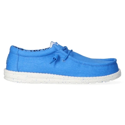 Afbeelding van Instapper HEYDUDE Men Wally Canvas Blue Schoenmaat 44