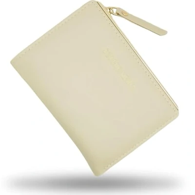 Afbeelding van Portemonnee Dames Met ritssluiting en goudkleurige details muntvak Sophie Siero® LOIS creme