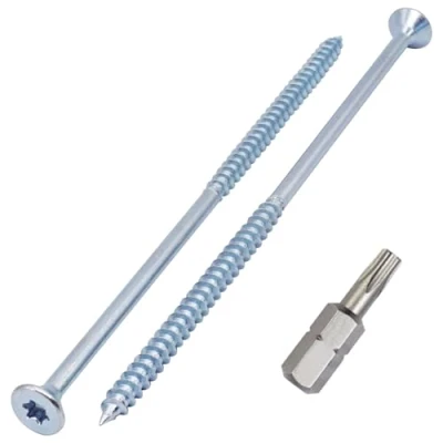 Afbeelding van SKIR&#039;CO (10 stuks) Verzinkte stalen houtschroeven 6,0 x 150 mm, Torx verzonken kopschroeven, spaanplaatschroeven, gedeeltelijk schroefdraad