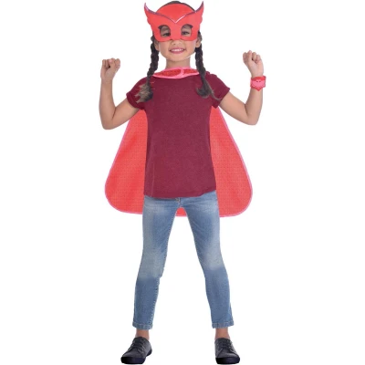 Afbeelding van Amscan Kostuum Pj Masks Meisjes Rood/roze 4 8 Jaar 3 delig