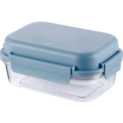 Afbeelding van Zwilling Lunchtime Lunchbox, broodtrommel met vakken en koelaccu, lekvrije Bento Box, voor school, werk, picknick, reizen, camping, 21 cm x 15 cm, 1 l, blauw