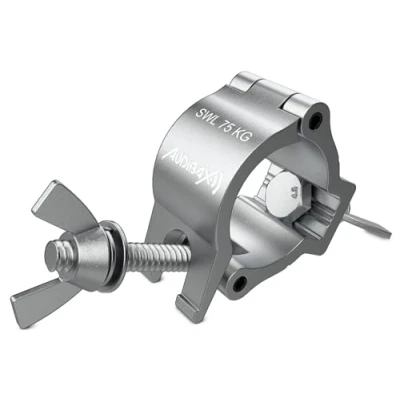 Afbeelding van Audibax ACP 354075S klauw voor truss met diameter 35 40 mm, haak een maximale belasting van 75 kg, klem podiumverlichting, bevestiging de beweegbare kop