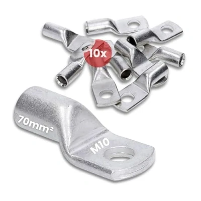 Afbeelding van 10 stuks Kalitec HR70 standaard buiskabelschoenen 70 mm² M10 I zonder kijkgat Made in Germany