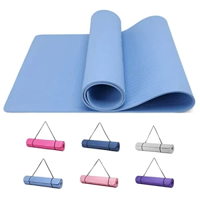 Afbeelding van Good Nite Gymnastiekmat, yogamat, fitnessmat, antislip, trainingsmat, sport, turn, pilates, mat met draagriem, 183 x 61 0,6 cm (blauw)