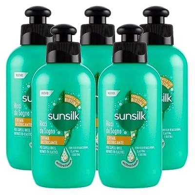 Afbeelding van Sunsilk Ontwarrende crème voor dromenkrullen, met elastine, krullend haar tegen kroezen, 24 uur, 5 flessen à 200 ml