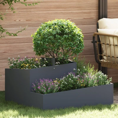 Afbeelding van vidaXL Planter Anthraciet 80x80x50 cm Koudgewalst Staal
