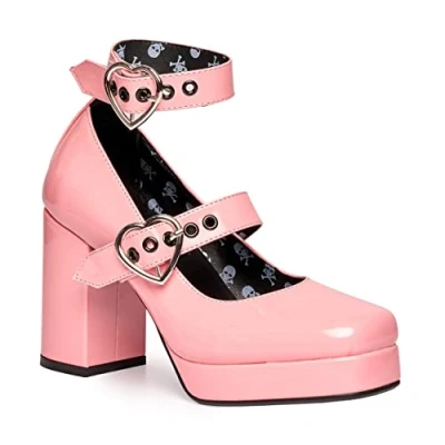 Afbeelding van LAMODA Chrome Heart Platform Heels, EU 37, Roze patent, 37