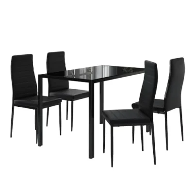 Afbeelding van Vicco Eettafel Set &quot;Grand&quot;, Zwart, 120 x 75 cm van 4