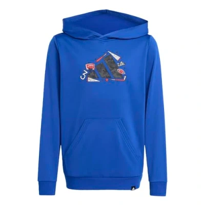 Afbeelding van adidas Uniseks Kind CLIMACOOL CAMO TRAINING GRAPHIC HOODIE JUNIOR, team royal blue, 7 8 Years