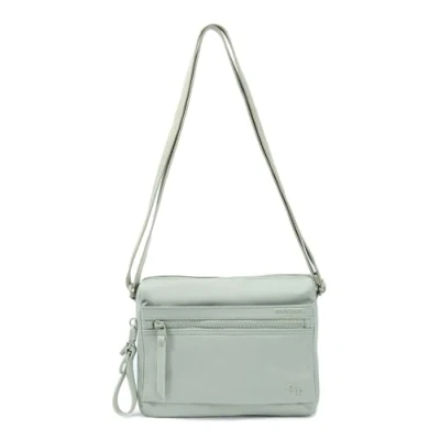 Afbeelding van Hedgren Schoudertas Inner City Eye Shoulder Bag RFID Jean Pussywillow Grey Lichtgroen