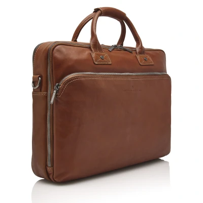 Afbeelding van Castelijn &amp; Beerens Firenze Business Laptoptas 17&quot; licht bruin