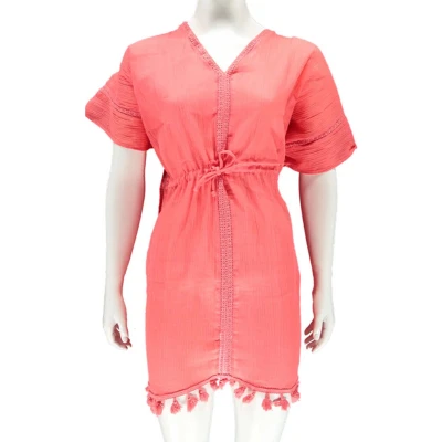Afbeelding van Overtop Dames Beach Zomerjurkje Coral