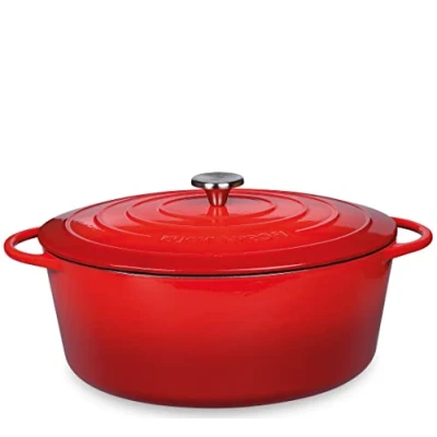 Afbeelding van Küchenprofi braadpan 40 cm, rood, Provence gietijzeren cm