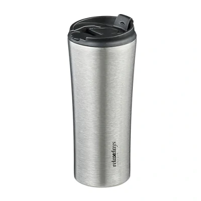 Afbeelding van Relaxdays Thermosbeker 400 ml thermosfles dubbelwandig warm en koud koffie to go