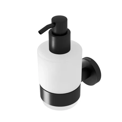 Afbeelding van Geesa nemox black collection zeepdispenser wandmodel 200 ml
