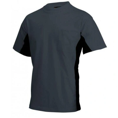 Afbeelding van Tricorp 102002 T Shirt Bicolor Borstzak Donkergrijs/Zwart 7XL
