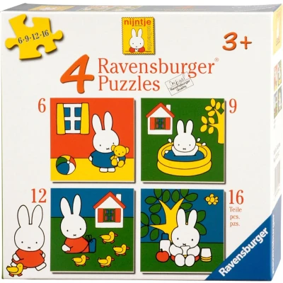 Afbeelding van Puzzel Nijntje 6+9+12+16 Stukjes
