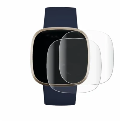 Afbeelding van BROTECT Full Cover Screen Protector voor Fitbit Versa 3 / Sense (2 Stuks) Schermbeschermer, 3D Curved