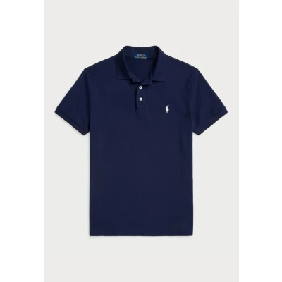 Afbeelding van POLO Ralph Lauren Custom FIT Stretch MESH Shirt Poloshirt, Heren, Maat: Small, Refined navy