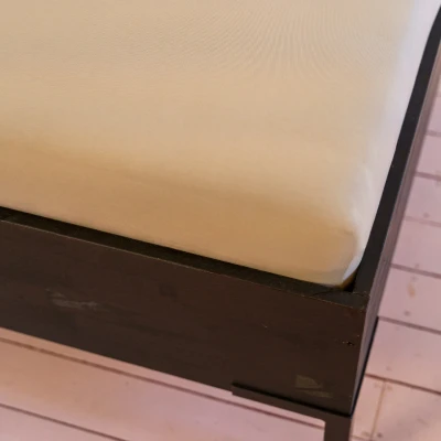Afbeelding van Split Topper Hoeslaken Kayori Saiko Zand (Jersey) 180 x 220 cm