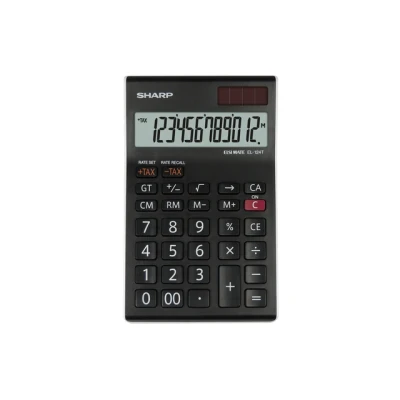 Afbeelding van Citizen Sh El124Twh Calculator Sharp Zwart Wit Desk 12 Digit
